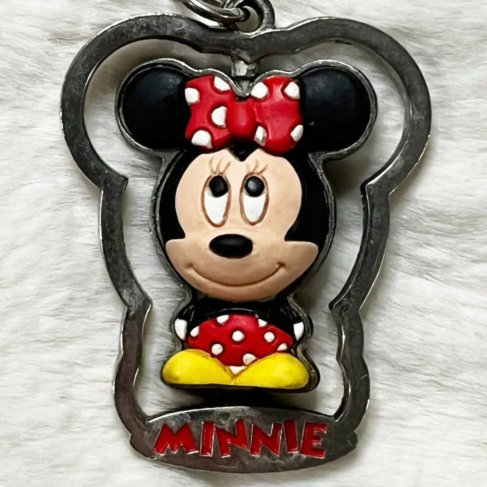 🔮 5/$25 Disney Minnie‎ Mouse Spinning Keychain